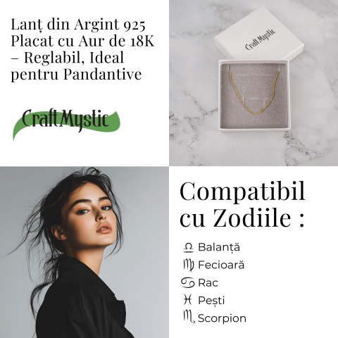 Lant Argint 925 Placat cu Aur 18K – Eleganta Delicata si Versatilitate Zilnica [3]