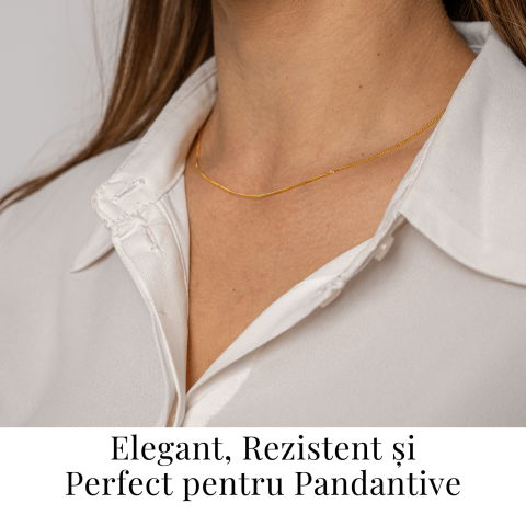 Lant Argint 925 Placat cu Aur 18K – Eleganta Delicata si Versatilitate Zilnica [1]