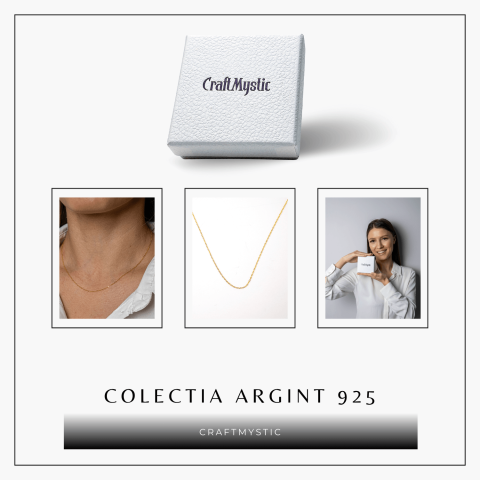 Lant Argint 925 Placat cu Aur 18K – Elegant, Ajustabil și Ideal pentru Pandantive [7]