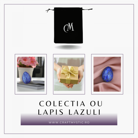 Ou Handmade de 50mm din Piatra Naturala de Lapis Lazuli [7]