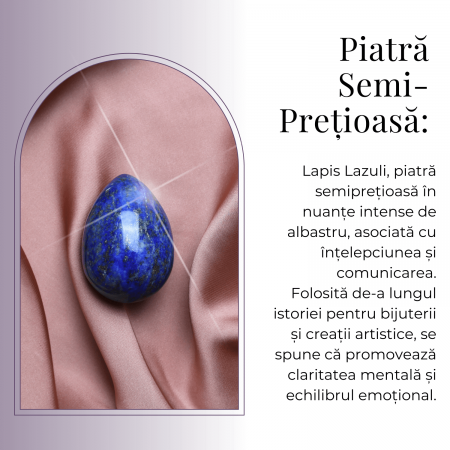 Ou Handmade de 50mm din Piatra Naturala de Lapis Lazuli [2]