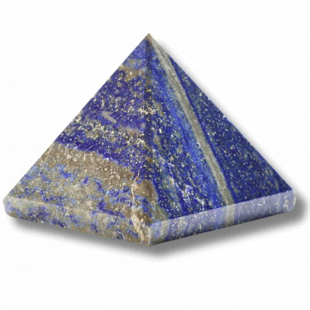 Piramide din Cristal și Orgonice - Piramida Sculptata Manual 60mm din Piatra Lapis Lazuli Naturala