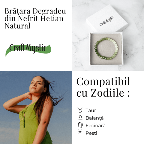Bratara Degradeu din Nefrit Hetian Natural – Vitalitate si Echilibru [4]