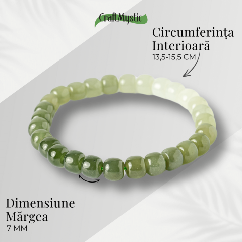 Bratara Degradeu din Nefrit Hetian Natural – Vitalitate si Echilibru [3]