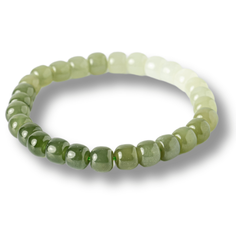 Cristale pe beneficii - Bratara Degradeu din Nefrit Hetian Natural – Vitalitate si Echilibru