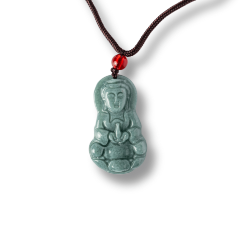Protectie si Intelepciune – Colier Guanyin din Jad Albastru de Guatemala [8]