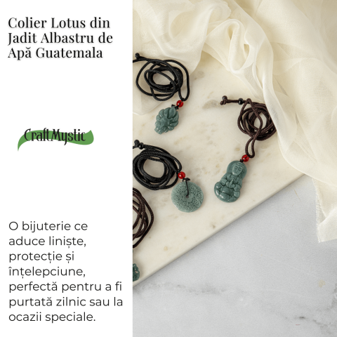 Protectie si Intelepciune – Colier Guanyin din Jad Albastru de Guatemala [2]