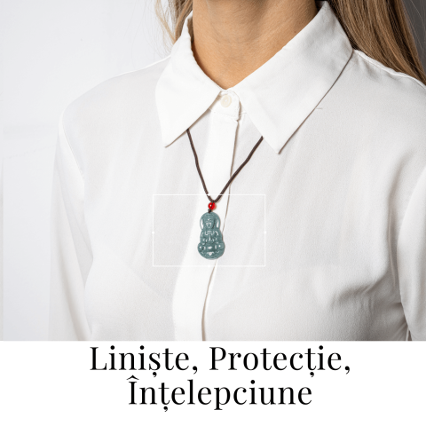 Protectie si Intelepciune – Colier Guanyin din Jad Albastru de Guatemala [1]