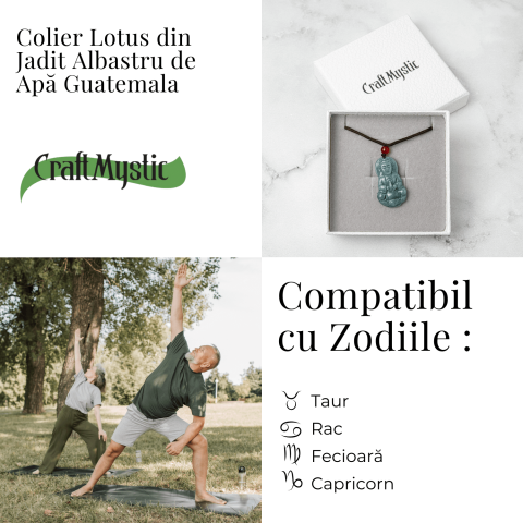 Protectie si Intelepciune – Colier Guanyin din Jad Albastru de Guatemala [4]