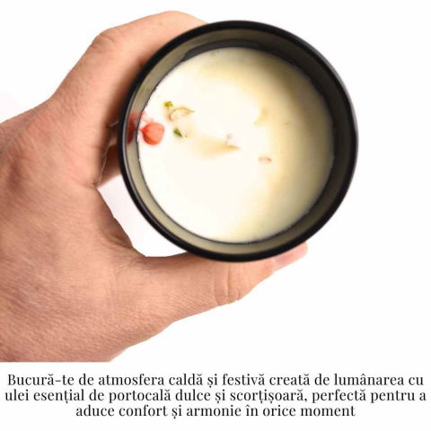 Lumanare cu ulei esential de portocala dulce & scortisoara – Energie si confort natural [1]
