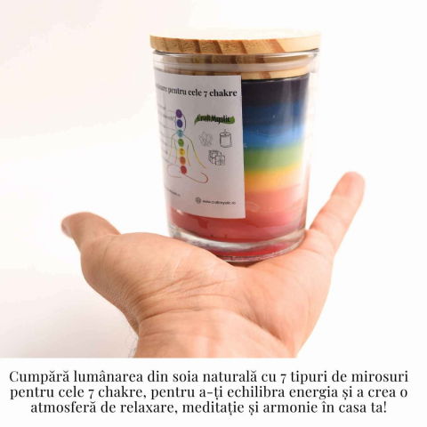 Lumanare din soia naturala cu 7 arome pentru echilibrarea chakrelor [5]