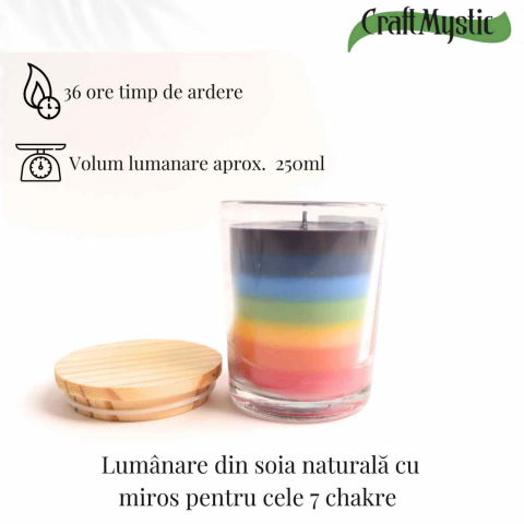 Lumanare din soia naturala cu 7 arome pentru echilibrarea chakrelor [3]