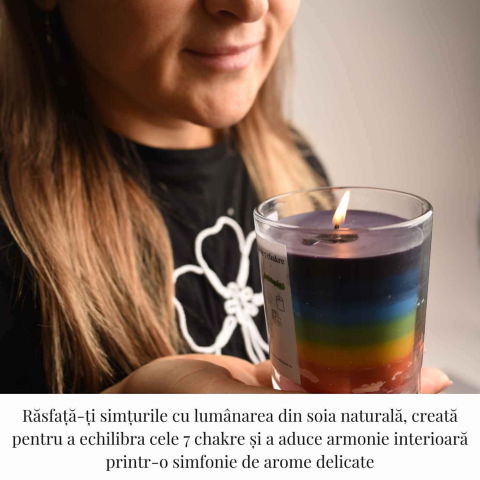 Lumanare din soia naturala cu 7 arome pentru echilibrarea chakrelor [1]
