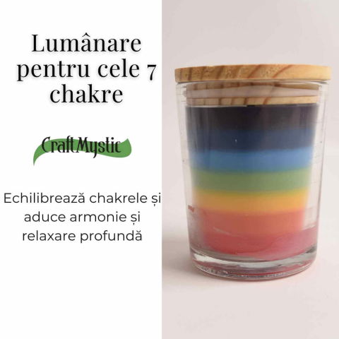Lumanare din soia naturala cu 7 arome pentru echilibrarea chakrelor [6]