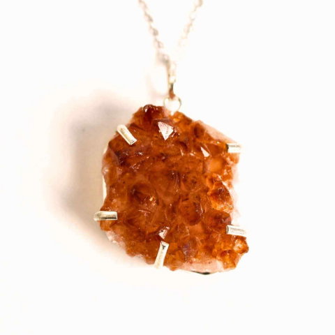 Energie si Abundenta Zilnica – Colier Argint 925 cu Citrin Cluster [0]