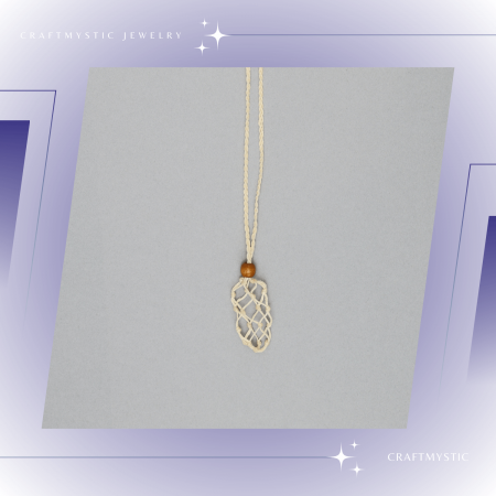 Colier Reglabil Model Macrame din bumbac - Pentru Piatra ta Favorita [7]