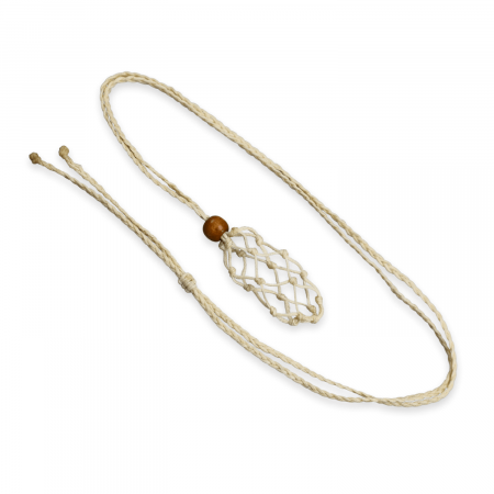 Bijuterii Semiprețioase - Colier Reglabil Model Macrame din bumbac - Pentru Piatra ta Favorita