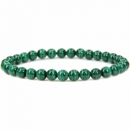 Taur - Bratara Elastica cu Margele 5mm din Malachit Semipretios Natural