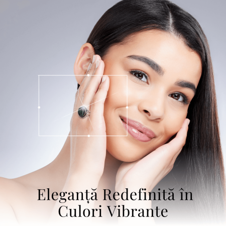 Inel Ajustabil Argintiu cu Malachit Natural [3]