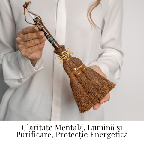 Maturica Energetica cu Cuart Transparent si Pietre Chakre – Claritate, Lumina si Protectie Sacra [1]