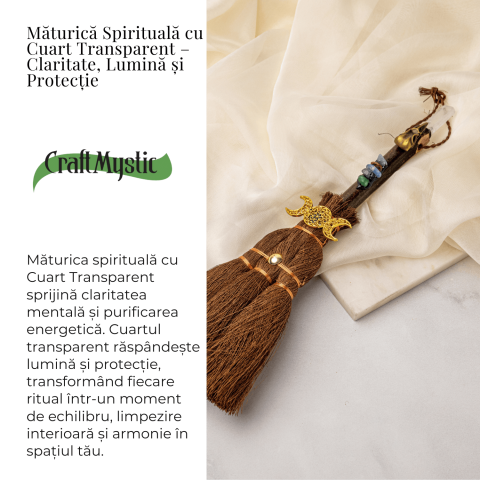 Maturica Energetica cu Cuart Transparent si Pietre Chakre – Claritate, Lumina si Protectie Sacra [2]