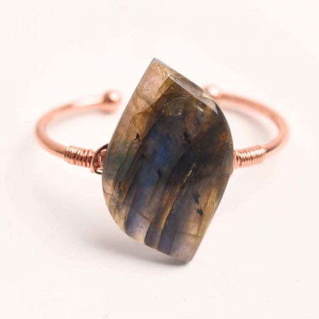 Bratara din Labradorit cu piatra 45 mm, forma lacrima, Circumferinta de 16 cm [5]