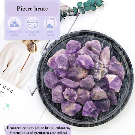 Pietre Brute Naturale Ametist - Putere si Protectie, Dimensiuni 6-8 cm [4]