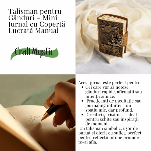 Mini Jurnal vintage din piele cu incuietoarea de epoca  – Intimitate si stil retro [4]