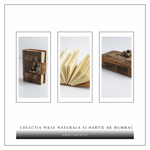 Mini Jurnal vintage din piele cu incuietoarea de epoca  – Intimitate si stil retro [7]