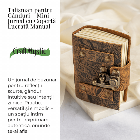 Mini Jurnal vintage din piele cu incuietoarea de epoca  – Intimitate si stil retro [6]
