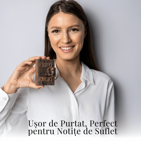 Mini Jurnal vintage din piele cu incuietoarea de epoca  – Intimitate si stil retro [1]