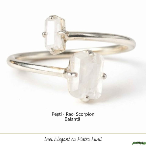Inel argint 925 cu piatra lunii dubla dreptunghiulara – intuitie si echilibru [4]