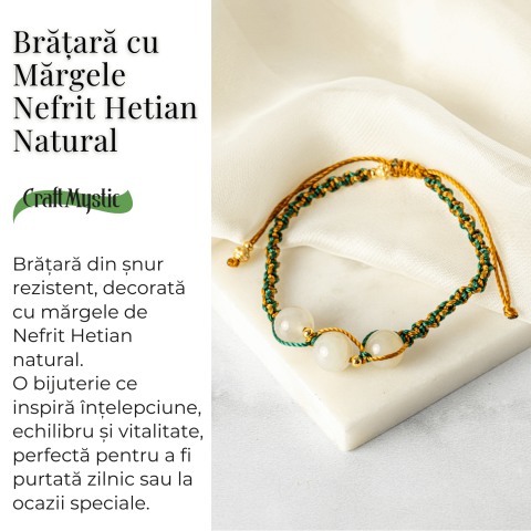 Noroc si Echilibru – Bratara Impletita din Jad Hetian Natural [2]