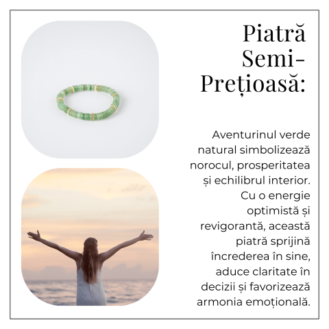 Noroc si Abundenta – Bratara din Aventurin Verde Natural [5]