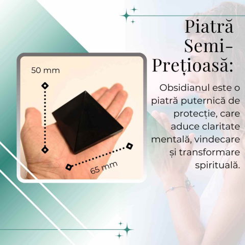 Piramida din Obsidian Negru pentru Protectie si Claritate Energetica [4]