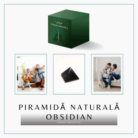 Piramida din Obsidian Negru pentru Protectie si Claritate Energetica [7]