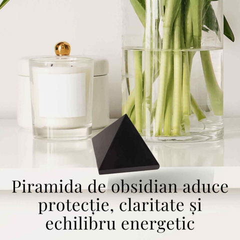 Piramida din Obsidian Negru pentru Protectie si Claritate Energetica [2]