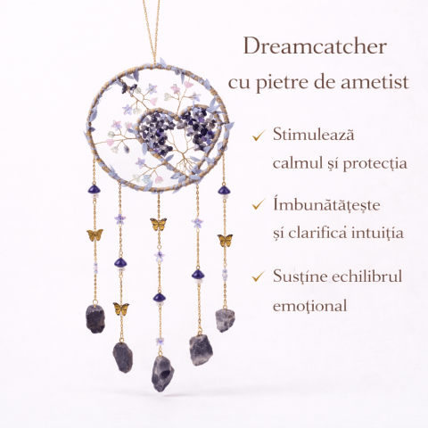 Dreamcatcher cu Ametist pentru liniste si echilibru interior [4]