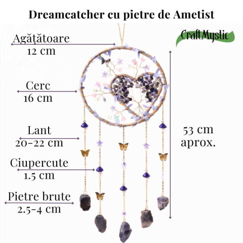 Dreamcatcher cu Ametist pentru liniste si echilibru interior [2]