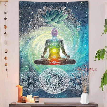 Ornament perete tip covor cu sapte chakre pentru yoga, spiritualitate si meditatie [5]