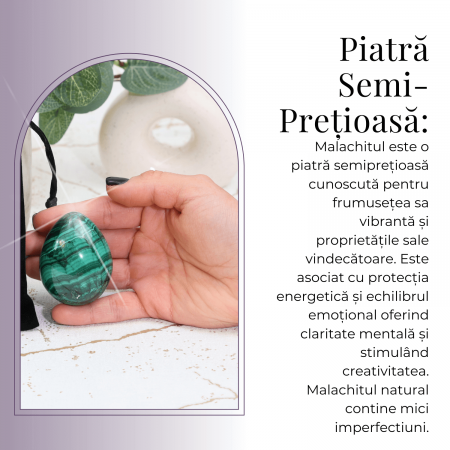 Ou din malachit natural 4-5 cm 100-150 grame - Elixirul Transformarii Spirituale [3]