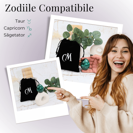 Ou din malachit natural 4-5 cm 100-150 grame - Elixirul Transformarii Spirituale [6]