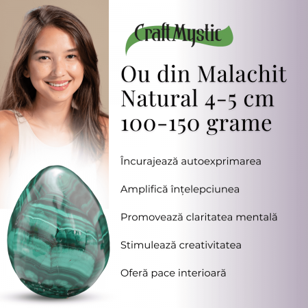 Ou din malachit natural 4-5 cm 100-150 grame - Elixirul Transformarii Spirituale [1]