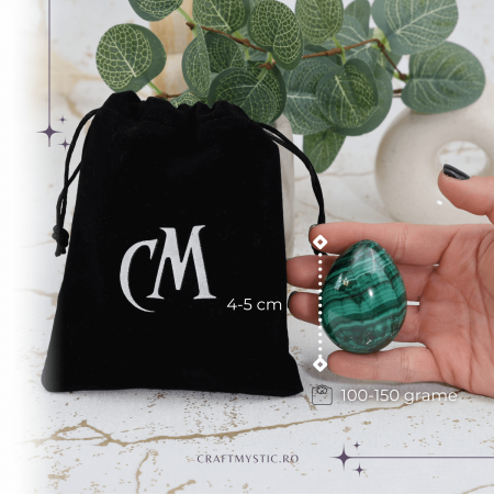 Ou din malachit natural 4-5 cm 100-150 grame - Elixirul Transformarii Spirituale [4]