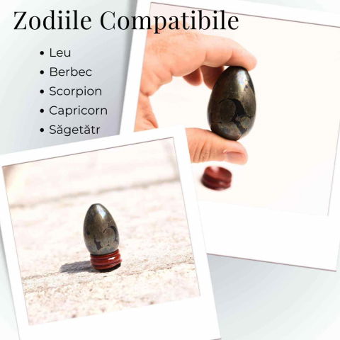 Ou Pirita 50mm cu Suport – Atrage Prosperitatea si Protectia Energetica [3]