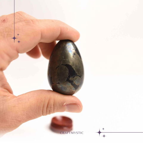 Ou Pirita 50mm cu Suport – Atrage Prosperitatea si Protectia Energetica [1]