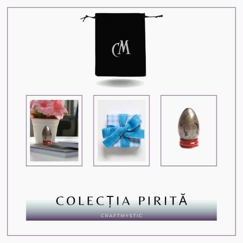 Ou Pirita 50mm cu Suport – Atrage Prosperitatea si Protectia Energetica [6]