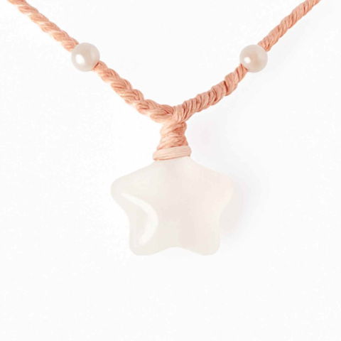 Balanta - Pace si Armonie – Colier Stea din Agat Alb Natural