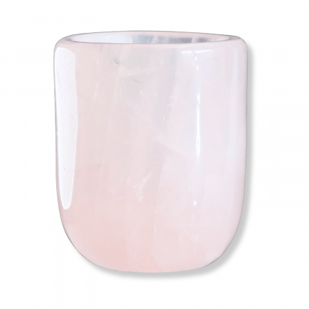 Pahar din Cuart Roz Natural, Sculptat Manual, 75 mm - Armonizare si Relaxare [6]