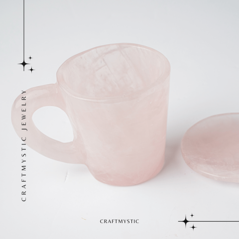 Pocalul Iubirii – Cana din Cuart Roz si Suport din Cristal [6]